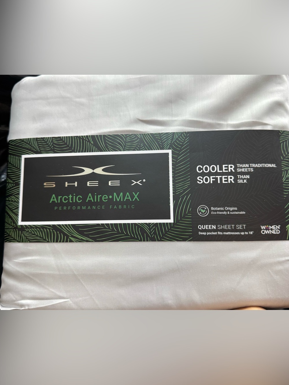 Sheex Arctic Aire•MAX Sheet Set Queen Cooling Sheets Silver 4 Piece
